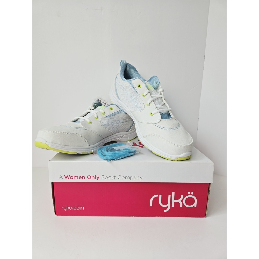Ryka Womens Shoes NEW size 11W white blue green athletic shoes 202254